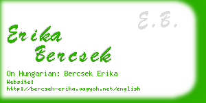 erika bercsek business card